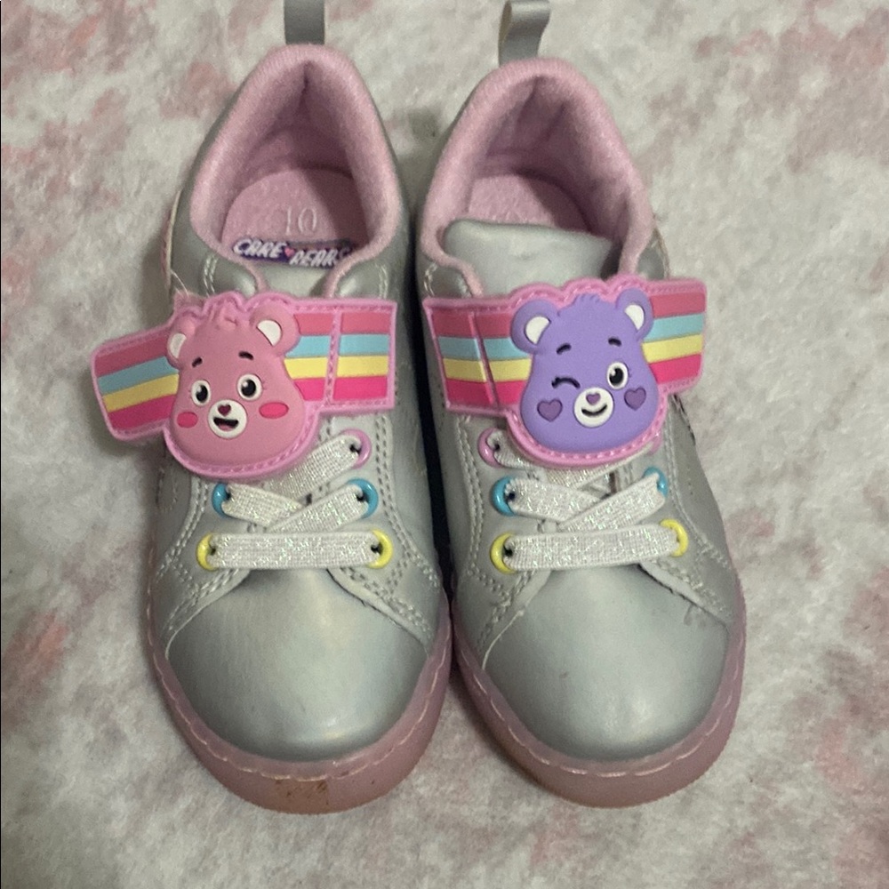 Care Bears Kids Sneakers - Pink and Silver Delight